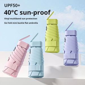Parapluie compact pliable en cinq sections LM-H noir, manuel, résistant aux UV, pour pliage - Product Image 2