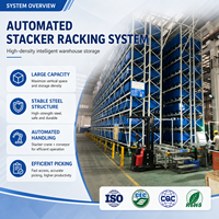 Système de rayonnage automatisé AS/RS avec grue empileuse pour entrepôt à haute densité, rayonnage de stockage de palettes pour entrepôt intelligent