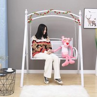 Fauteuil à bascule double suspendu en bambou pour l'extérieur, imperméable et résistant au soleil, pour jardin et cour