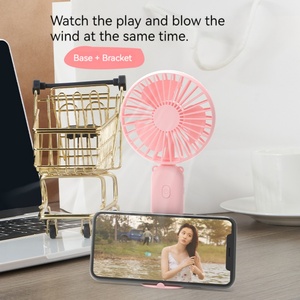USB Charging Portable Mini Handheld Fan 3-Speed Folding Cooler with Stand Wearable Small Fan with High Comfort & Convenience - Product Image 6