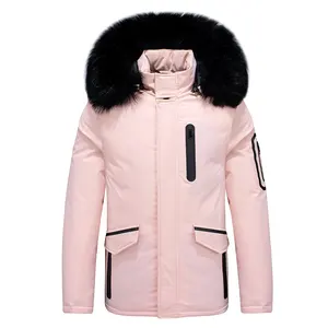 Parka नीचे कोट पुरुषों के मध्य-लंबी शरद ऋतु/सर्दियों 2021 नई शैली गर्म शैली एक प्रकार का जानवर बड़े फर कॉलर फैशन workwear गर्म कोट