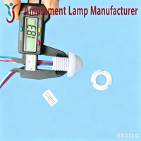 Luz LED de Punto RGB de 33 mm, Impermeable y Programable, Tipo Hongo, para Parques de Atracciones, Noria, Decoración Navideña