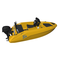 Bateau de pêche familial neuf avec garantie d'un an, coque en HDPE, console centrale, idéal pour les centres de villégiature