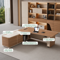 Bureau de direction modulaire minimaliste en forme de L, table de bureau de luxe, design moderne, mobilier de bureau en bois pour bureaux