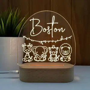 Popular Personalized Decorative Lighting Modern Led Writing Board Message 3d Lamp LED Night Light Acrylic Light