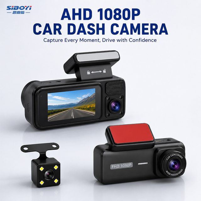3 Channel WiFi IPS Dash Cam Front Inside Rear Recording Night Vision Parking Monitor Loop Recording