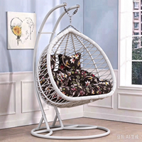 Offre Spéciale : Fauteuil Suspendu Double en Rotin Moderne pour Patio, Utilisation Intérieure et Extérieure, avec Repose-Pieds