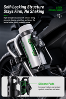 Support de bouteille d'eau pour moto SHJ-6, 50-80 mm, antivol, verrouillage automatique, rotation à 360°, PA66+GF pour moto/vélo