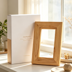 Cadre photo en bois massif personnalisé avec finition vernie peinte, surface lisse, style européen, cadre photo mural, décoration intérieure - Product Image 2