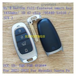 مفتاح ذكي عالي الجودة للتحكم عن بعد لسيارة هيونداي سانتا في ، مفتاح ذكي ، رباعي الأزرار ، مفتاح ذكي كامل المواصفات للبيع بالجملة - Product Image 2
