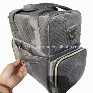 BSCI Factory Velvet Multifunction Makeup <b>Nail</b> <b>Polish</b> <b>Organizer</b> Bag Double-layer Large Capacity Portable Storage Backpack - Product Image 4