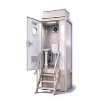 YILUN Toilettes Mobiles Portables, Sanitaire Modulaire Préfabriqué à Panneaux Sandwich, WC à la Turque, WC Assis, Réservoir d'Eau, Réservoir d'Évacuation