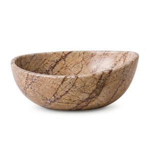 Bol élégant en marbre naturel pour servir des fruits secs, des bonbons, des collations et pour la décoration de table d'intérieur luxueuse - Product Image 2