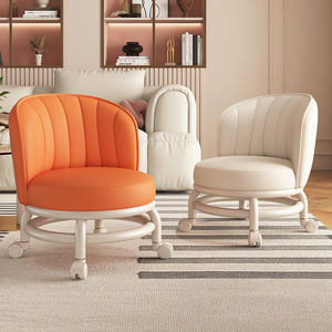 Tabouret bas à poulie avec dossier <span class=keywords><strong>et</strong></span> roulettes, design silencieux, petit tabouret domestique pour l'apprentissage des enfants - Product Image 5