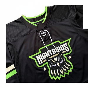 Venta al por mayor en blanco personalizado sublimación cuello redondo con cordones camisetas de hockey sobre hielo equipo de práctica uniforme de desgaste de hockey con logotipo personalizado - Product Image 1