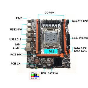 Brand New X99H Desktop Computer Motherboard LGA-2011-3 Needle X99H Motherboard CPU DDR4 Ram M2 <b>SSD</b> X99H Desktop Computer Moth - Product Image 2