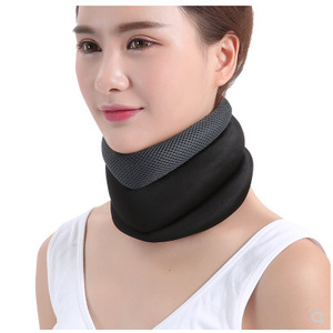 Attelle de cou réglable, soutien cervical respirant en éponge, taille unique, gris, noir, orange, rouge - Product Image 1