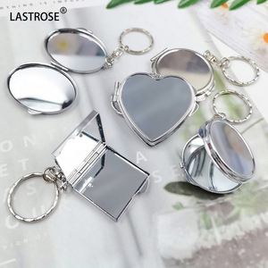 High Quality Sublimation Blank Metal Pocket Compact <b>Mirror</b> Keychain Cosmetic Mini Key Chain Makeup <b>Mirrors</b> for Women Girls - Product Image 5