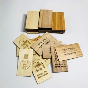 Bamboo Business Cards Tags Nameplates Labels <b>Bookmarks</b> Engraved Menus For Floral Craft Supplies Modern Simple Style - Product Image 1