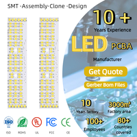 Carte de circuit imprimé LED haute luminosité 1000 lumens, 3W 18W, gamme de puissance complète, certifiée FCC/CE/RoHS, en aluminium