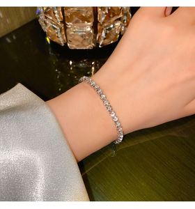 Delicate 14k <b>Gold</b> Plated Diamond Bass <b>Bracelets</b> Trendy Adjustable Tennis Chain Rhinestone Crystal <b>Bracelet</b> - Product Image 3
