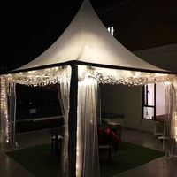 5X5m al aire libre Pagoda Carpa Gazebo Marco de aluminio blanco Toldo Carpa para eventos de carreras de coches Carpa