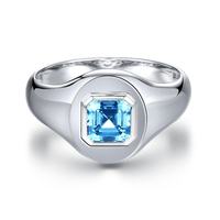 Bague tendance en or 18 carats de haute qualité avec diamant CVD de laboratoire taille radiant certifié IGI pour femme et homme