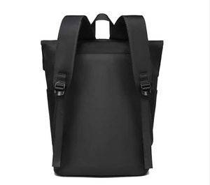 Wenjie Minimalist Canvas Vintage <b>Backpack</b> Unisex Softback 20-37L Waterproof Zipper Closure Leather Accents Daily Use Arcuate - Product Image 3