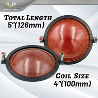 Haute SPL 8 Ohms CCAW Diaphragme phénolique de remplacement de bobine vocale de 4 pouces pour pilote de compression