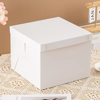 Nouveau design sans fenêtre blanc boîte d'emballage de gâteau de haute qualité pour la fête