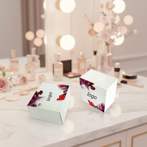 Boîte cadeau magnétique pliante carrée personnalisée pour emballage de cosmétiques et de parfums de luxe, papier kraft écologique, logo en relief, expédition - Product Image 6