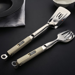 304 Stainless Steel Sliding Steak Clip Multi Functional Kitchen Tool For Grill Meat Bread Pizza Fish <b>BBQ</b> - Product Image 3