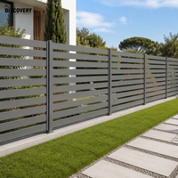 Clôture en aluminium à lattes horizontales sur mesure pour maison moderne, jardin et espaces extérieurs