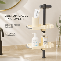 Organisateur de robinet de cuisine distinctif, support pour éponge pour évier de cuisine et tuyau de salle de bain