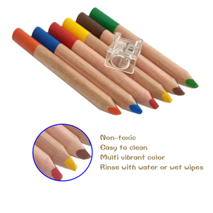 Lot de 6 crayons de couleur pour aquarelle de haute qualité 3 en 1, <span class=keywords><strong>taille</strong></span> jumbo, fournisseur d'art, <span class=keywords><strong>crayon</strong></span> de couleur avec <span class=keywords><strong>taille</strong></span>-<span class=keywords><strong>crayon</strong></span> et pinceaux gratuits - Product Image 4