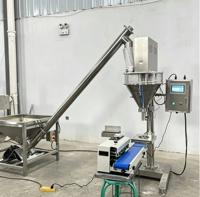 Machine de remplissage et d'emballage semi-automatique à vis grande capacité pour cartons de café/piments/riz/fièves