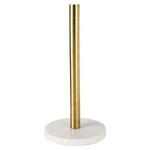 Soporte Mable, rollo de papel dorado, servilletero, soporte para pañuelos de cocina, soporte para toallas de papel con Base de mármol para Cocina - Product Image 1