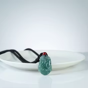 Ciondoli Etnici Unisex in Giada Naturale di Grado A con i Dodici Segni Zodiacali Cinesi, Vendita Diretta dalla Fabbrica, Ciondolo Animale Portafortuna, Colore Verde - Product Image 6