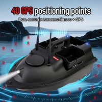 Perahu Umpan Ikan Sonar Bahan ABS Nirkabel Bawah Air GPS Penentuan Posisi Sonar Kontrol Jarak Jauh