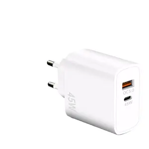 Supersnelle 45W Gan Oplader Familie Ontwerp Usb A Pd 3.0 Muur Opladen Voor Iphone Samsung Macbook Compatibel Met Qc 3.0 Laptop Gebruik