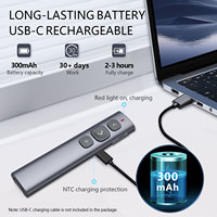 Pointeur de présentation tendance 2026, 2,4 GHz RF N95 Plus/BLE, présentateurs sans fil rechargeables avec récepteur USB-A&C