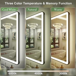 Factory Custom LED <strong>Bathroom</strong> Mirror Smart Touch <strong>Sensor</strong> Illuminated <strong>Lighted</strong> Wall Mount Mirrors - Product Image 5