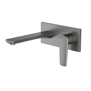 Grifo de lavabo de pared, 67003, 670 Round, cromo/negro mate/oro cepillado/oro rosa, monomando, instalación oculta - Product Image 5