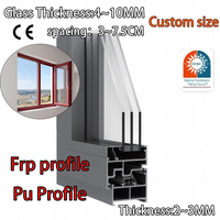 Proveedor de ventanas de PU, perfiles pultruidos de fibra de vidrio FRP ligeros, sin óxido, para marcos de puertas y ventanas de edificios
