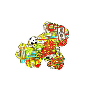 Fournisseur en gros d'aimants de réfrigérateur en métal sur le thème des villes de voyage exclusives, aimants de réfrigérateur souvenirs de visites touristiques en ville - Product Image 3