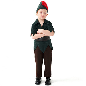 1er juin <span class=keywords><strong>Chasseur</strong></span> Costume d'Halloween pour enfants Peter Pan Stage Robin Hood Archers Composant de robe pour garçons et Echo Type de personnage - Product Image 2