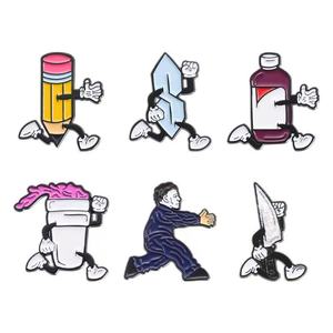 Hersteller Custom Soft Hard Emaille Pin Runde vergoldete Zink legierung Metall Abzeichen Business Men Anstecknadel Brosche - Product Image 5