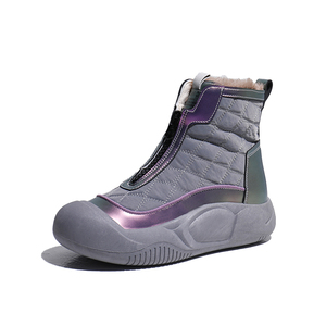 New Fashion 2024 Winter Leather Booties for <strong>Women</strong> Zip Warm Plush Fur <strong>Ankle</strong> <strong>s</strong> <strong>Boot</strong> Outdoor Safety Toe Waterproof <strong>Low</strong> Price - Product Image 3