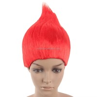 MPW-0411 carnaval fête halloween fou costume synthétiques rouge perruque de troll