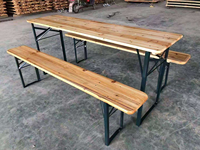 Ensemble de table à bière pliante de haute qualité 220/200/180 cm/Table à bière et bancs